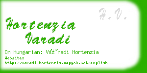 hortenzia varadi business card